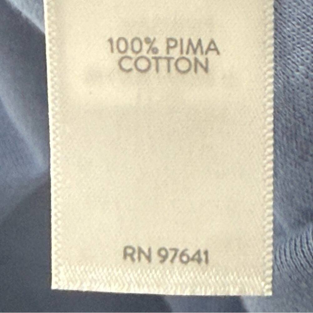 J. Jill Pima Cotton 3/4 Sleeve V-Neck Tunic Shirt Baby Blue Size Medium - Picture 8 of 9